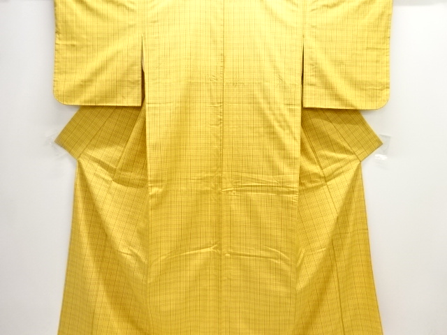 JAPANESE KIMONO / ENSEMBLE KIMONO / YONEZAWA TSUMUGI / WOVEN GRID